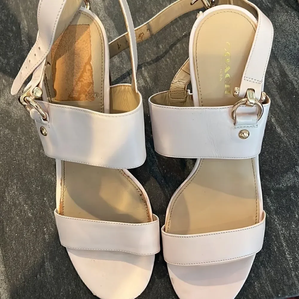 Coach Tan Block Heels - Picture 3 of 8